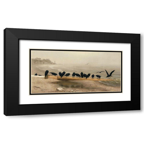 The Wreckers Black Modern Wood Framed Art Print with Double Matting by Beard, William Holbrook
