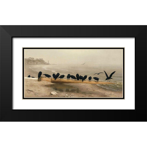 The Wreckers Black Modern Wood Framed Art Print with Double Matting by Beard, William Holbrook