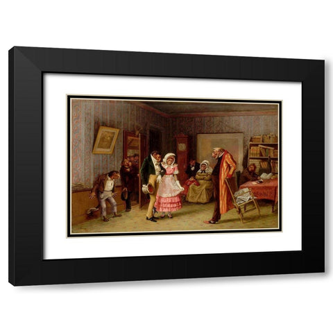 The Runaway Match Black Modern Wood Framed Art Print with Double Matting by Beard, William Holbrook