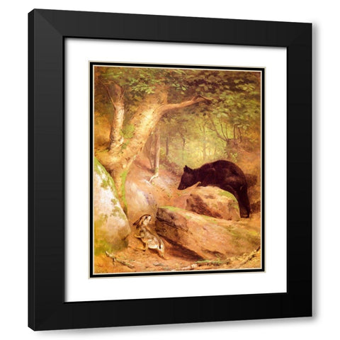 The Disputed Way Black Modern Wood Framed Art Print with Double Matting by Beard, William Holbrook