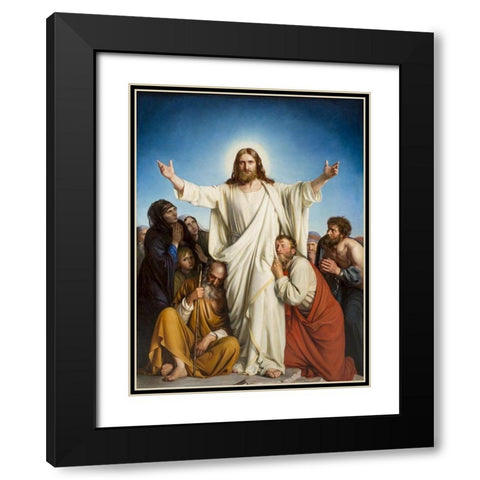 Consolator Black Modern Wood Framed Art Print with Double Matting by Bloch, Carl