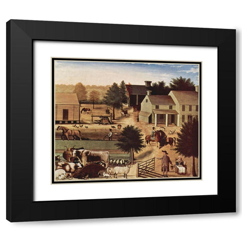 Das Anwesen von David Twining Black Modern Wood Framed Art Print with Double Matting by Hicks, Edward