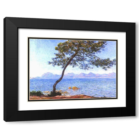 Cap DAntibes Black Modern Wood Framed Art Print with Double Matting by Monet, Claude