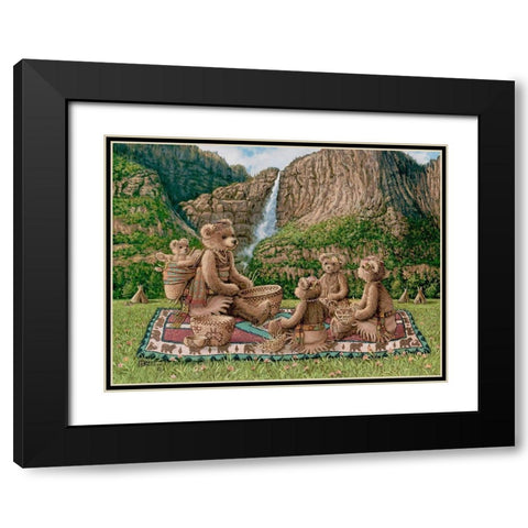 Basket Weavers Black Modern Wood Framed Art Print with Double Matting by Kruskamp, Janet