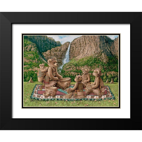 Basket Weavers Black Modern Wood Framed Art Print with Double Matting by Kruskamp, Janet