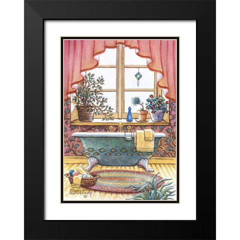 Vintage Bathtub I Black Modern Wood Framed Art Print with Double Matting by Kruskamp, Janet