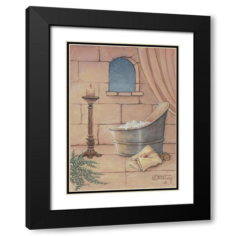 Medieval Bath Black Modern Wood Framed Art Print with Double Matting by Kruskamp, Janet