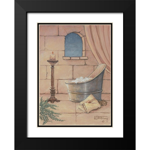 Medieval Bath Black Modern Wood Framed Art Print with Double Matting by Kruskamp, Janet