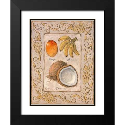 Tropical Fruit I Black Modern Wood Framed Art Print with Double Matting by Kruskamp, Janet