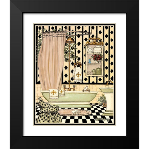 Elegant Bath II Black Modern Wood Framed Art Print with Double Matting by Kruskamp, Janet