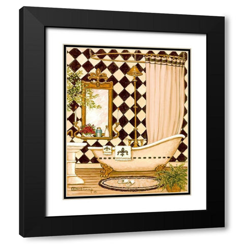 Elegant Bath I Black Modern Wood Framed Art Print with Double Matting by Kruskamp, Janet