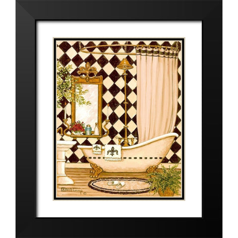 Elegant Bath I Black Modern Wood Framed Art Print with Double Matting by Kruskamp, Janet
