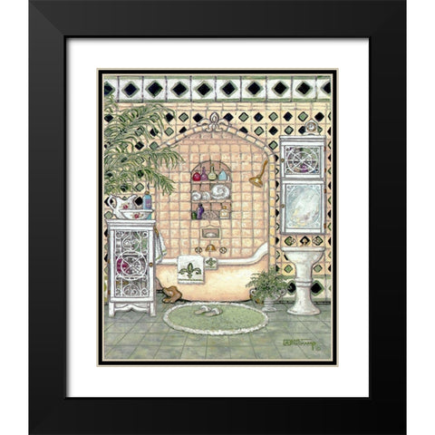 Elegant Bath VI Black Modern Wood Framed Art Print with Double Matting by Kruskamp, Janet