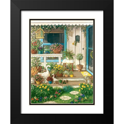 Spring Front Porch Black Modern Wood Framed Art Print with Double Matting by Kruskamp, Janet