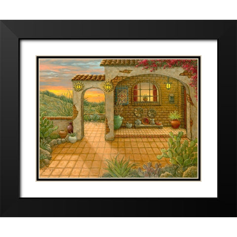 South West Sunset Black Modern Wood Framed Art Print with Double Matting by Kruskamp, Janet