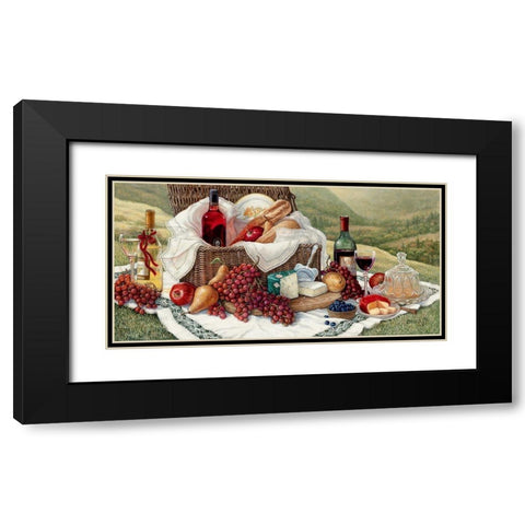Tuscan Picnic Black Modern Wood Framed Art Print with Double Matting by Kruskamp, Janet
