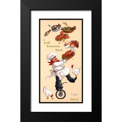A Well Balanced Meal Black Modern Wood Framed Art Print with Double Matting by Kruskamp, Janet