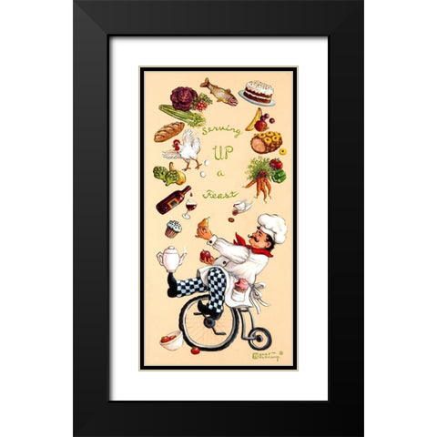 Serving Up A Feast Black Modern Wood Framed Art Print with Double Matting by Kruskamp, Janet