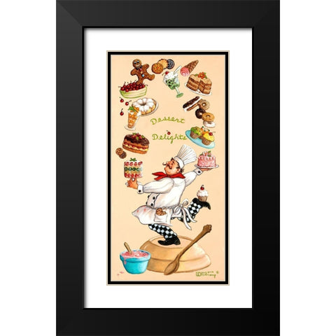 Dessert Delights Black Modern Wood Framed Art Print with Double Matting by Kruskamp, Janet
