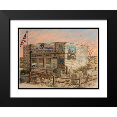 Wyatt Earp Post Office (Earp, CA) Black Modern Wood Framed Art Print with Double Matting by Kruskamp, Janet