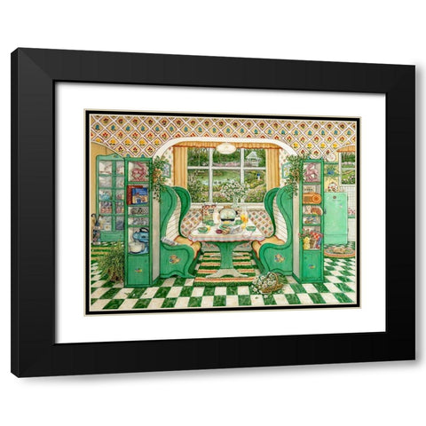 1940s Breakfast Nook Black Modern Wood Framed Art Print with Double Matting by Kruskamp, Janet