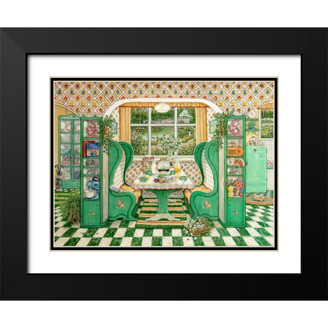 1940s Breakfast Nook Black Modern Wood Framed Art Print with Double Matting by Kruskamp, Janet
