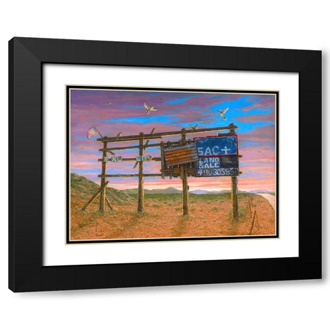 Desert Sentinel Black Modern Wood Framed Art Print with Double Matting by Kruskamp, Janet
