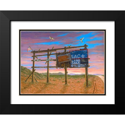 Desert Sentinel Black Modern Wood Framed Art Print with Double Matting by Kruskamp, Janet