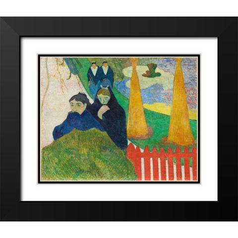 Arlesiennes Black Modern Wood Framed Art Print with Double Matting by Gauguin, Paul