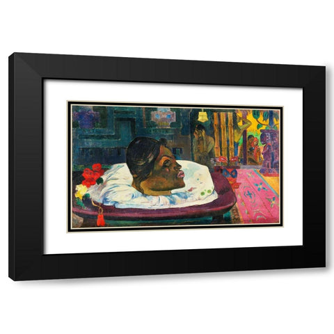 The Royal End Black Modern Wood Framed Art Print with Double Matting by Gauguin, Paul