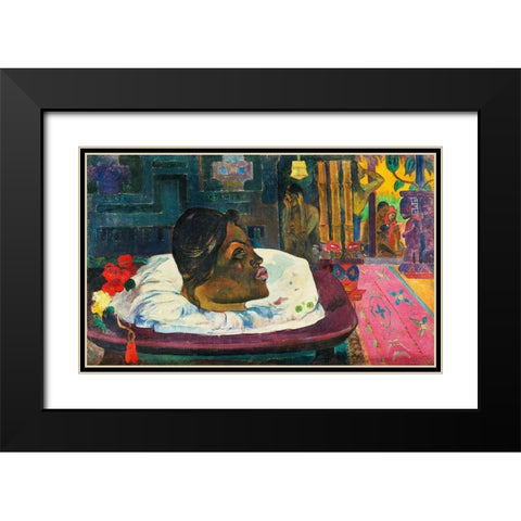 The Royal End Black Modern Wood Framed Art Print with Double Matting by Gauguin, Paul