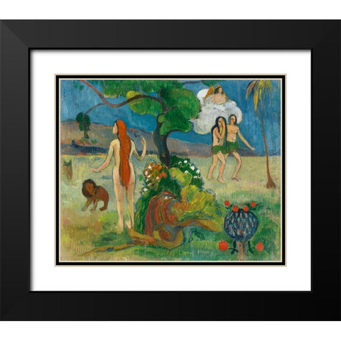 Paradise Lost Black Modern Wood Framed Art Print with Double Matting by Gauguin, Paul