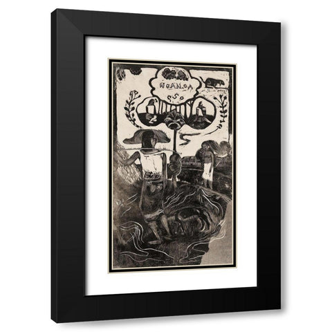 Fragrant (Noa noa) Black Modern Wood Framed Art Print with Double Matting by Gauguin, Paul