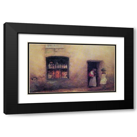 An Orange Note Black Modern Wood Framed Art Print with Double Matting by Whistler, James McNeill