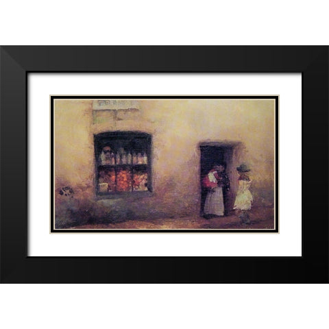 An Orange Note Black Modern Wood Framed Art Print with Double Matting by Whistler, James McNeill