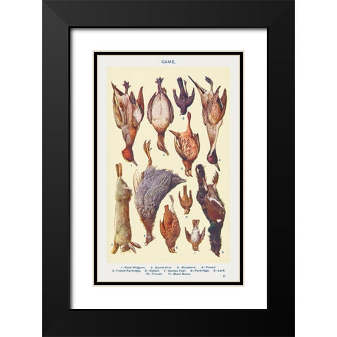 Game II Black Modern Wood Framed Art Print with Double Matting by Mrs. Beeton''s Book of Household Management