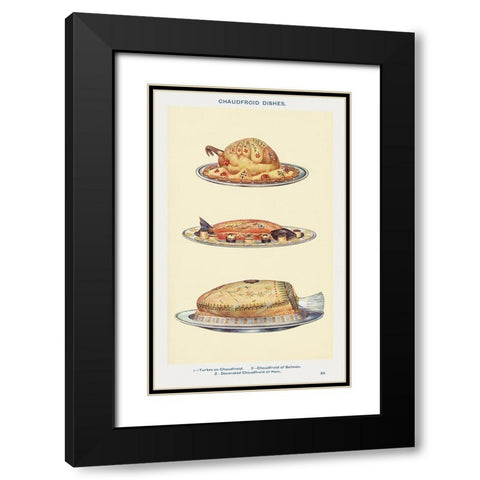 Chaudfroid Dished Black Modern Wood Framed Art Print with Double Matting by Mrs. Beeton''s Book of Household Management