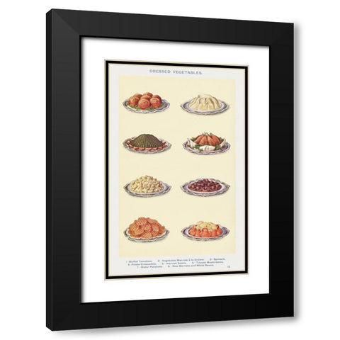 Vegetables II Black Modern Wood Framed Art Print with Double Matting by Mrs. Beeton''s Book of Household Management