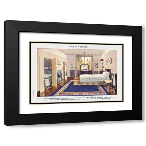 Modern bedroom Black Modern Wood Framed Art Print with Double Matting by Mrs. Beeton''s Book of Household Management