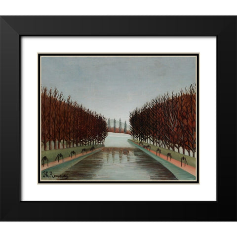 Le canal 1905 Black Modern Wood Framed Art Print with Double Matting by Rousseau, Henri
