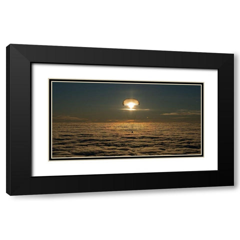 Expedition 54 Soyuz MS-06 Landing Black Modern Wood Framed Art Print with Double Matting by NASA