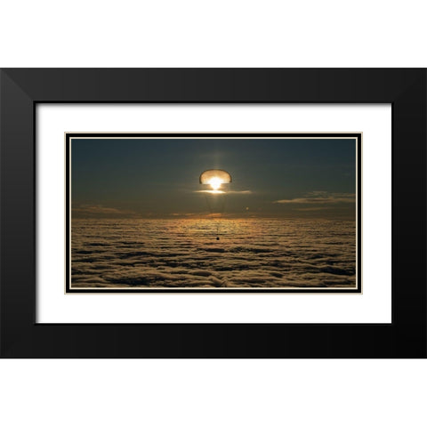 Expedition 54 Soyuz MS-06 Landing Black Modern Wood Framed Art Print with Double Matting by NASA