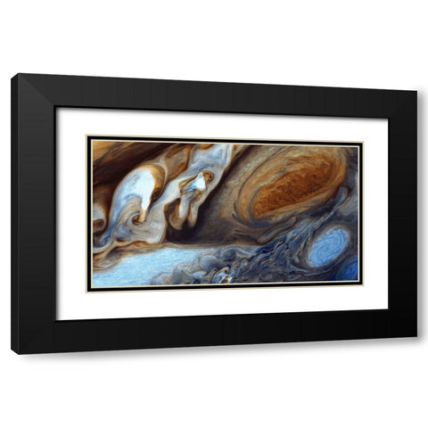 Jupiters Great Red Spot Black Modern Wood Framed Art Print with Double Matting by NASA