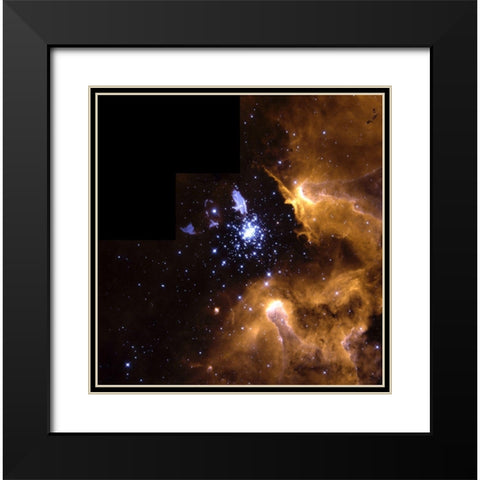 Life Cycle of Stars Black Modern Wood Framed Art Print with Double Matting by NASA