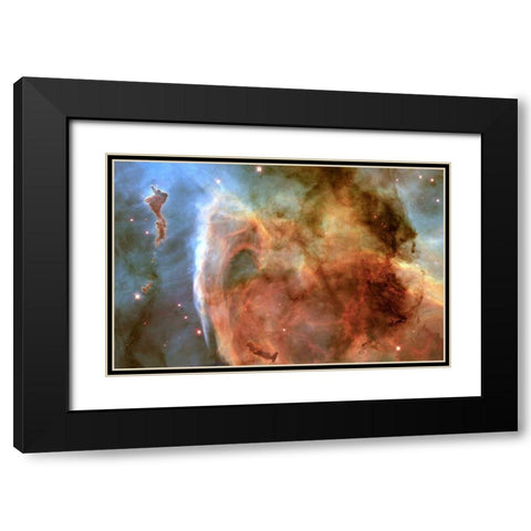 Light and Shadow in the Carina Nebula Black Modern Wood Framed Art Print with Double Matting by NASA