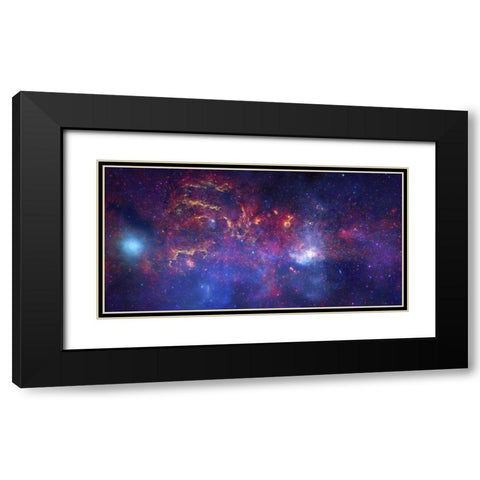 Unique View of the Milky Way Black Modern Wood Framed Art Print with Double Matting by NASA