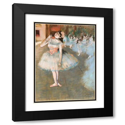 The Star Black Modern Wood Framed Art Print with Double Matting by Degas, Edgar