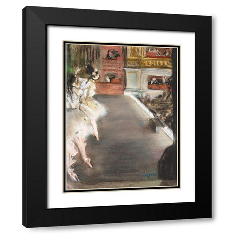 Dancers at the old Opera House Black Modern Wood Framed Art Print with Double Matting by Degas, Edgar