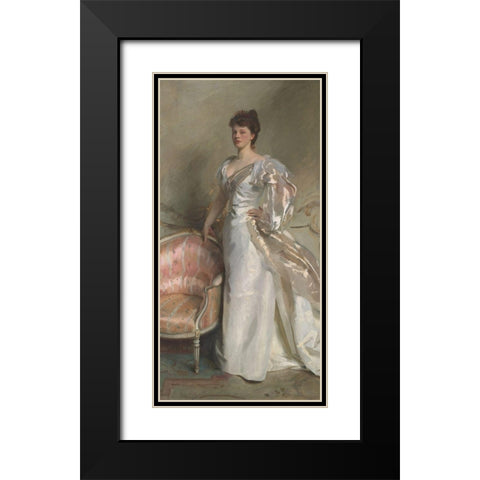 Mrs. George Swinton (Elizabeth Ebsworth) Black Modern Wood Framed Art Print with Double Matting by Sargent, John Singer