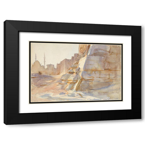 Cairo Black Modern Wood Framed Art Print with Double Matting by Sargent, John Singer